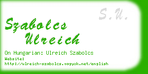 szabolcs ulreich business card